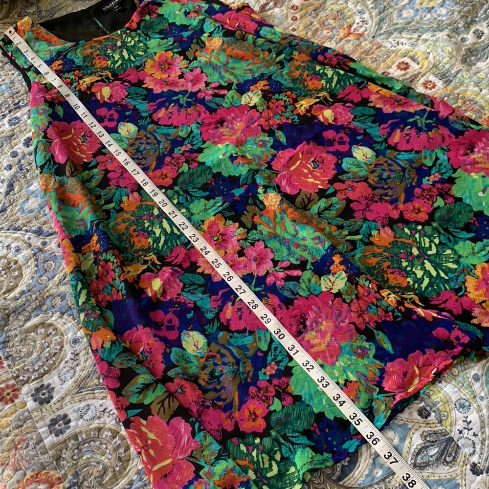 Tribal femme floral flowy shift dress M - Picture 10 of 11